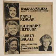 Barbara Walters Special TV Guide Print Ad Nancy Reagan Katherine Hepburn TPA5 - £4.63 GBP
