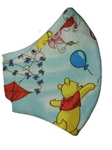 FACE MASK WASHABLE 100% COTTON REUSABLE REVERSIBLE  WINNIE-THE-POOH - £2.99 GBP