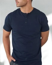 Ben Sherman Mens Navy Blazer Classic TShirt Short Sleeve Henley Design NEW Small - £29.73 GBP