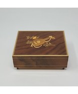 Vtg Italian Music Box Wooden Inlay Reuge Movement Send in the Clowns - £35.81 GBP