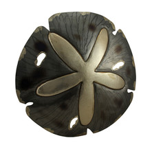 Scratch &amp; Dent Sparkling Glossy Metal Sand Dollar Wall Sculpture 18 Inch - £23.73 GBP