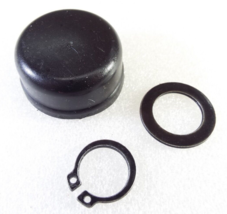 SET HONDA BLACK PLASTIC HUB CAP, CIRCLIP &amp;WASHER FRONT WHEEL H1011 2013 ... - £15.95 GBP