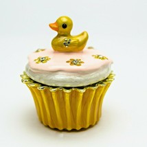 Duck cake Trinket box hand made by Keren Kopal &amp; Austrian crystals Faberge - £33.03 GBP