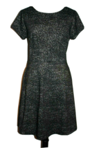 Ann Taylor Loft Outlet Size 8 Dress Black White Gray Tie V-Back Cap Sleeve - £15.82 GBP