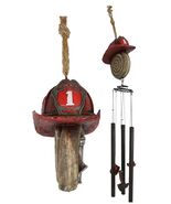 Fire Fighter Axe Fireman Station Number 1 Hat with Coiled Water Hose Win... - €36,91 EUR