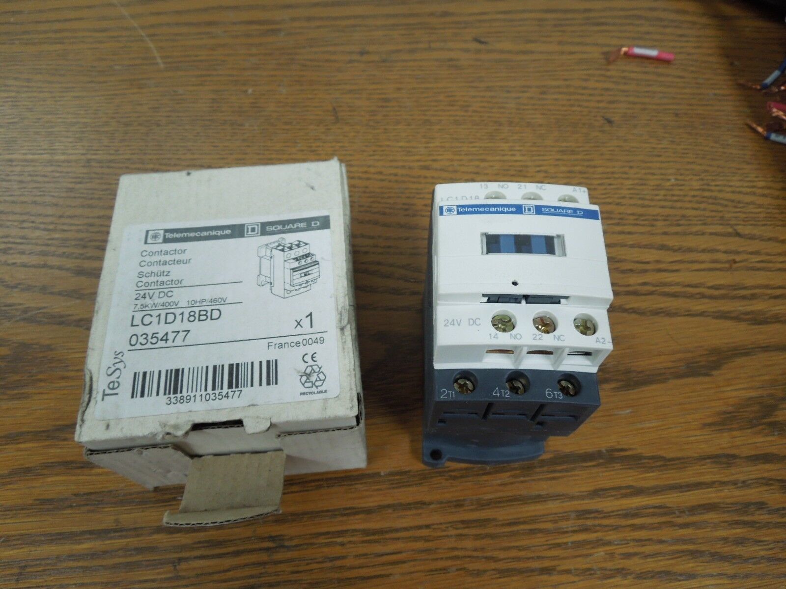 Telemecanique LC1D18BD 32A Contactor 10hp 460V 24V DC Coil - $75.00