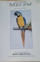 Ross Originals Macaw Cross Stitch Pattern DMC/Anchor - £10.54 GBP