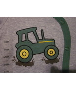 NWT - JOHN DEERE Tractor Image Boy&#39;s Size 3/6M Snap Long Sleeve Footed R... - $29.99