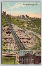 Postcard Duquesne Incline South Side Pittsburgh Pennsylvania (CREASING) - £3.66 GBP