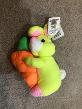 Dan Dee Soft Expressions Colorful BUNNY RABBIT with carrot Stuffed Plush 14" NWT - $9.49