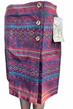 NWT Vintage Bonjour 1980s Aztec Wrap Skirt Women’s Southwest Size 12 Boh... - $24.95