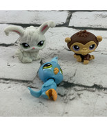 Authentic LPS Lot Blue Bird Monkey White Rabbit Littlest Pet Shop - $11.88