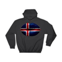 Lips Icelandic Flag : Gift Hoodie Iceland Expat Country For Her Woman Feminine W - £28.30 GBP