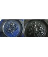 Daum France Pate Verre Plates Blue (Winter) Green (Spring) Original Pick1  - $175.00