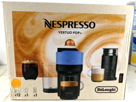 Nespresso Vertuo Pop+ Coffee Machine with Aeroccino by De&#39;Longhi Mango Y... - $113.99