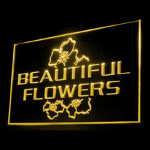 200002B Beautiful Flowers Spring Seasonal Petals Happiness Vase LED Light Sign - £17.32 GBP