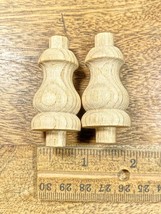 Pair Of Wood Spindles 1.58 Inch Long With .37 Inch Diameter Tenons (K9765) - £6.28 GBP