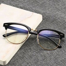 Mens Classy Elegant Retro Style Clear Lens EYE GLASSES Square Gold &amp; Black Frame - £11.59 GBP