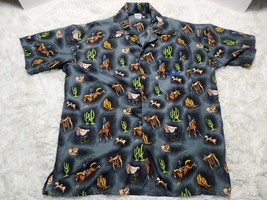 Cowboy Boots Hats Cactus Allover 3XL Hawaiian Shirt Harrahs Casino KY De... - $371.23 MXN
