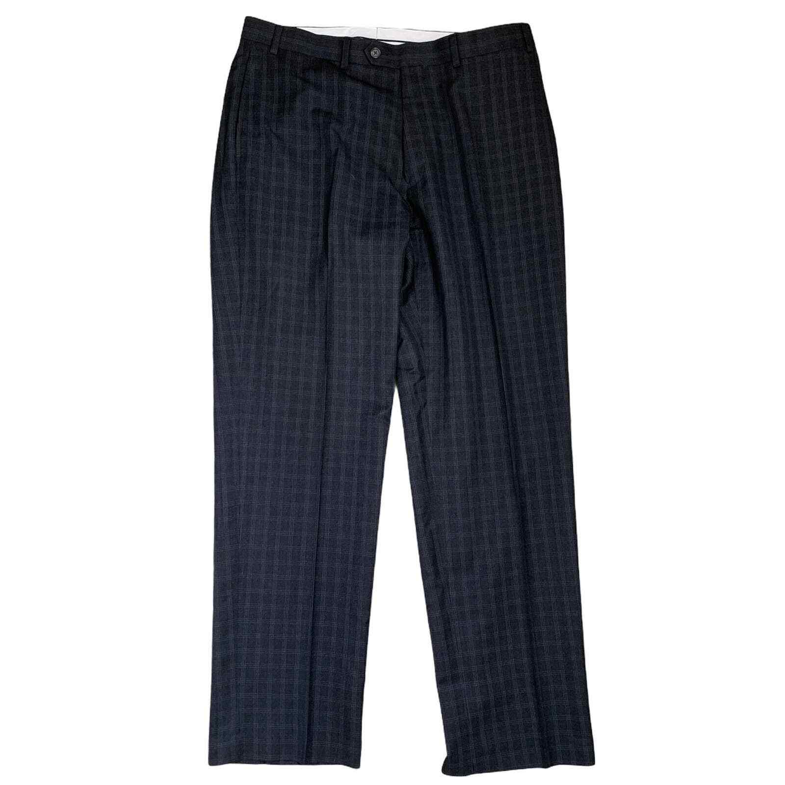 Primary image for Lauren Ralph Lauren Dress Pants Size 36X32 Charcoal Check Flat Front Mens
