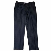 Lauren Ralph Lauren Dress Pants Size 36X32 Charcoal Check Flat Front Mens - £18.23 GBP