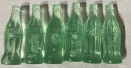 (6) Barbie Doll House Mini Green Coca Cola Plastic Bottle Coke Vintage Hong Kong - £13.23 GBP