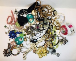 Vtg To Now Jewelry Lot Junk Craft Harvest Unique Beads Rhinestones &amp; Components - £19.59 GBP