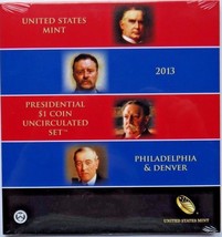 AMERICAN PRESIDENTIAL $1 P &amp; D 2013 SET STILL WRAP IN PLASTIC MINT UNC C... - £66.03 GBP