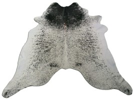 Speckled Cowhide Rug Size: 7&#39; X 6 1/2&#39; Black/White Cowhide Rug K-240 - £156.91 GBP