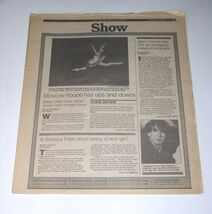 Iggy Pop Show Newspaper Supplement Vintage 1988 Concert Preview Barbara ... - $29.99