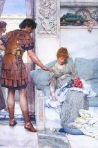 A Quiet Greeting by Sir Lawrence Alma-Tadema - Art Print - £17.57 GBP+