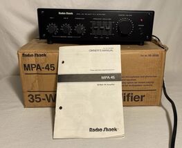 VINTAGE RADIO SHACK MPA-45 P.A. AMPLIFIER 35 WATT w/FREQUENCY EQUALIZER ... - $115.82