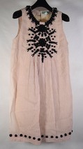 Hoss Intropia Dress Stripe Pink Cream Stripe Embroidered 38 Womens - £62.30 GBP
