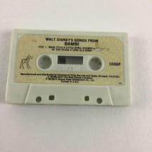 Walt Disney Songs Cassette Tape Songs From Bambi Movie Vintage 1980s - £12.15 GBP