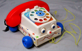 Fisher Price Chatter Phone Pull Toy Telephone Model 1985 Toy Sensory Interactive - £6.78 GBP