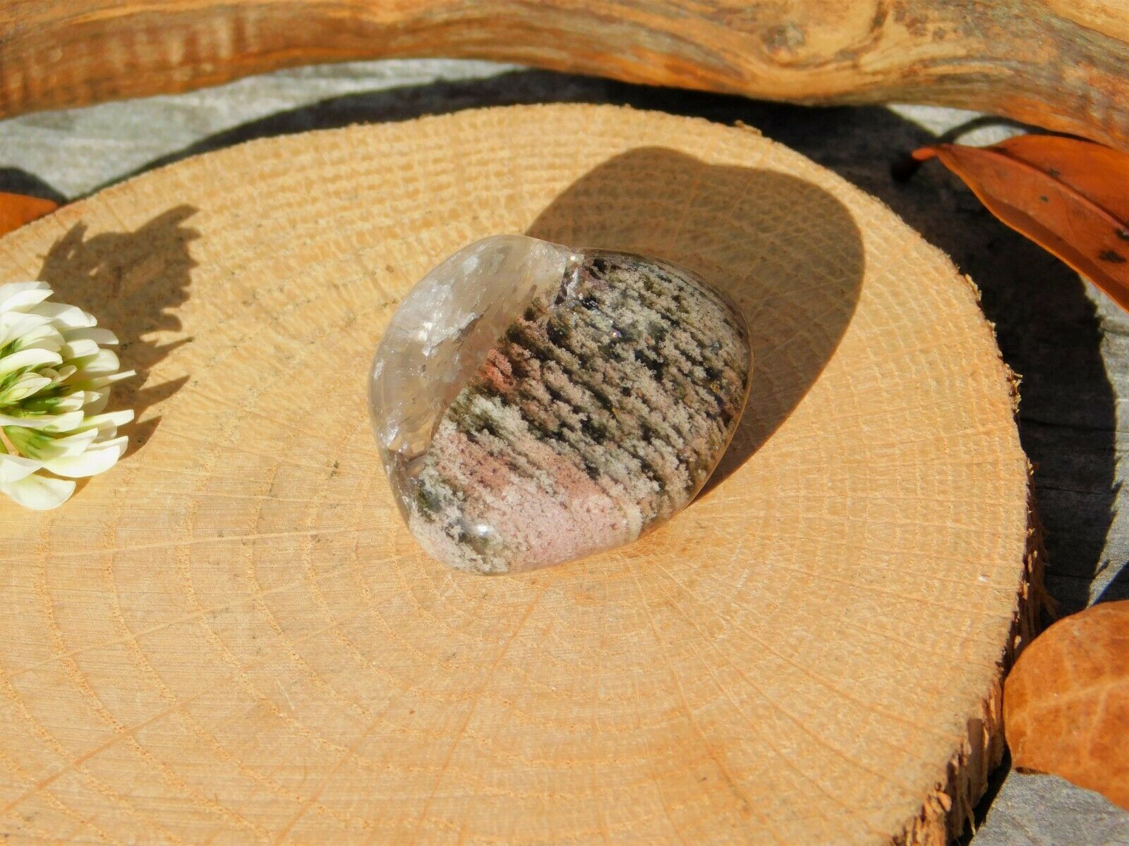 Lodolite Scenic World Quartz Crystal Shamanic Dreamstone with Layered In... - $16.00