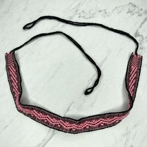Reedcraft Weavers Black and Pink Woven Tie Belt Size XS - £7.90 GBP
