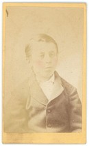 CIRCA 1880&#39;S Hand Tinted CDV Young Boy Wearing Suit Mahan &amp; Keller Philadelphia - £7.45 GBP