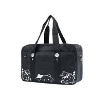 Japanese Students Girls School Bags Cats Print Oxford Cloth Shoulder Solid Brief - £37.73 GBP