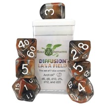 7-Set Diffusion Lava Field with White with Arch&#39;d4 &amp; Balance&#39;d20 - £11.87 GBP