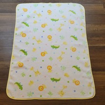 Carters Just One Year Jungle White Lion Giraffe Alligator Duck Star Baby Blanket - $59.39