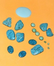 ROCK MAKERS LOT TURQUOISE STONE LAPIDARY JEWELRY NATIVE AMERICAN CABACHO... - $79.48