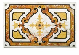 5&#39;x3&#39; White Marble Center Table Top Marquetry Carnelian Art Hallway Decor E1640 - £2,476.28 GBP