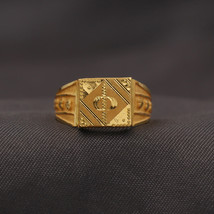 22k Stamp Gold Antique Rings Size US 10.5 Unisex Gift For Mom Gift Jewelry - £300.42 GBP