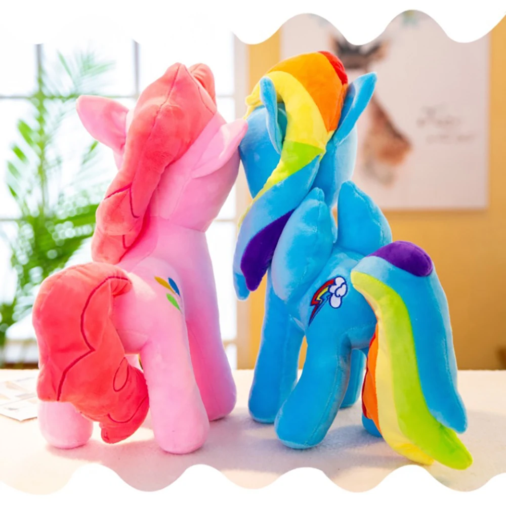 Play Cute Ponys Girls Plush Play Cartooon Horse Animal Toy Unicorn Twilight Rain - £23.25 GBP