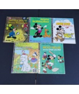 VTG Lot 5 A LITTLE GOLDEN BOOK Walt Disney MICKEY MOUSE BOOKS Donald Duck - £14.86 GBP