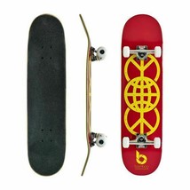 Red World Peace Graphic Bamboo Skateboard (Complete Skateboard) - £98.30 GBP