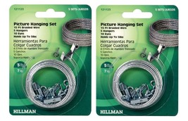 2 Anchorwire 5Lb Picture Hanging Set Braided Steel Wire Hanger 121123 - $24.99