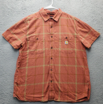 Carhartt Shirt Mens XL Multi Check Rugged Flex Relaxed Short Sleeve Button Down - £15.65 GBP