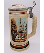 Avon Beer Stein Building of America Collection &quot;The Shipbuilder&quot; 1986  L... - £13.03 GBP